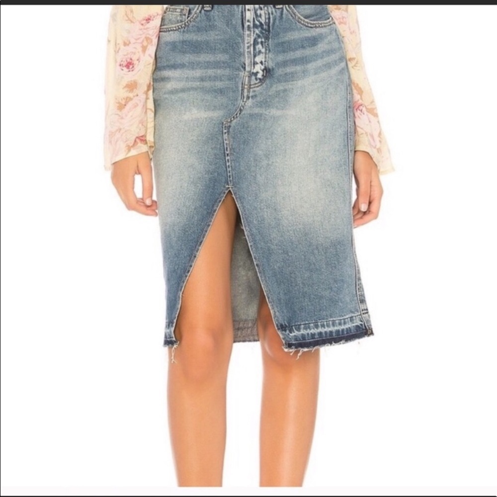 New Free people jean skirt - Picture 2 of 3